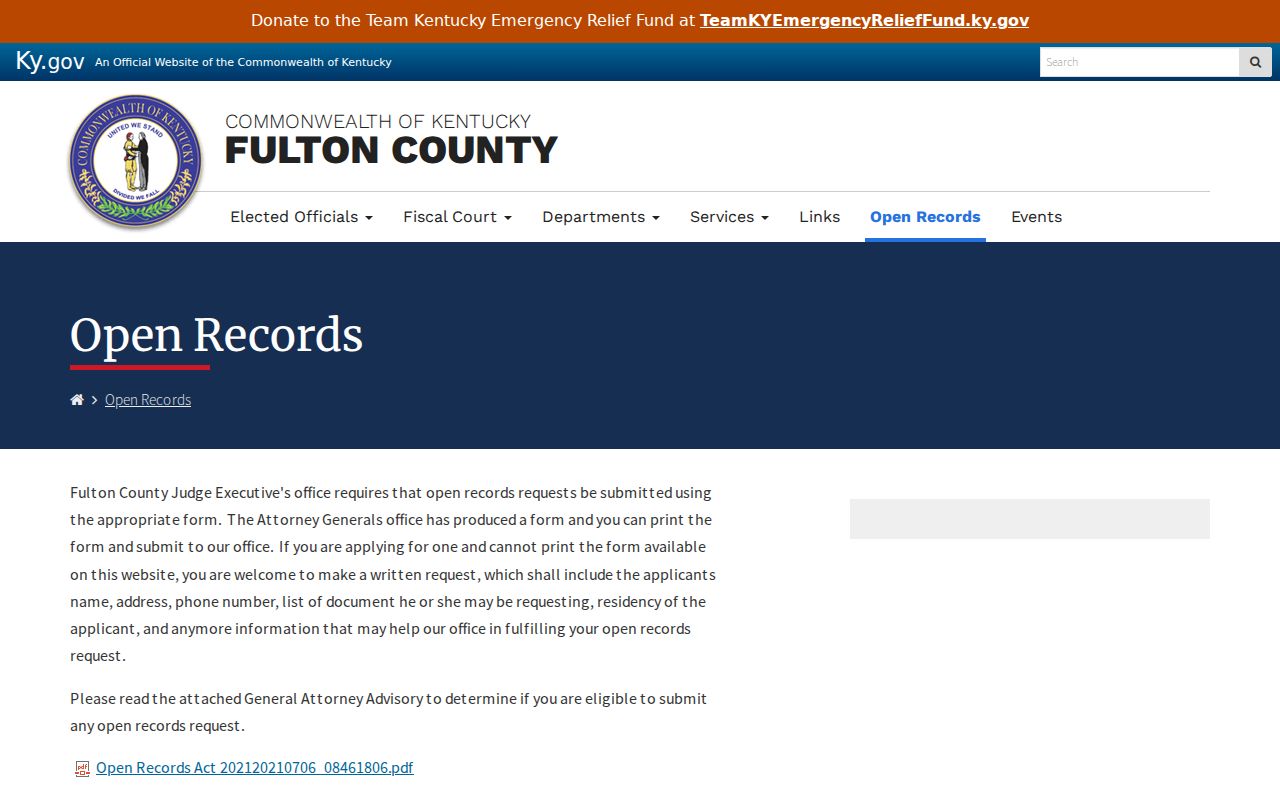 Fulton County arrest record Open Records request process