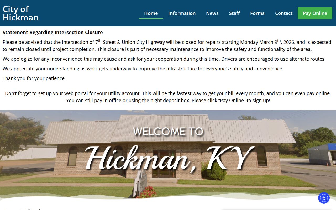 Official City of Hickman criminal history and police records access